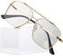 Square Aviator Sunglasses for Men Women Fashion Vintage Diamond Cutting Lens Classic Military Pilot Gradient Shades...