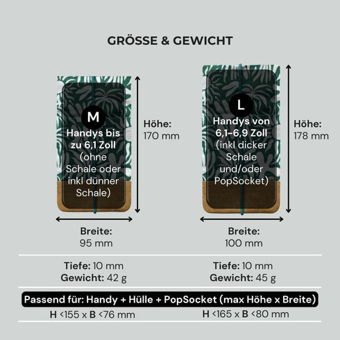 Moin Padded Cotton Phone Sleeve with Rubber Closure - Handmade Case Compatible with iPhone 13/14/15 Pro Max, iPhone 13/14/15 Pro, iPhone 13/14, Ga...