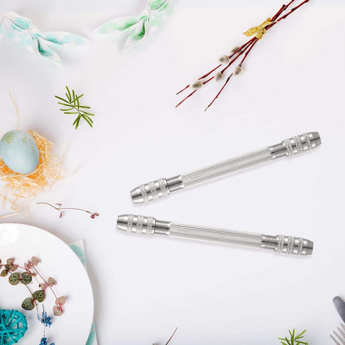 Double Ended Pin Vise DIY Hand Drill Pin Vise Resin Drill Wire Twisting Tools with Copper Collet Copper Drill Jewelry Making Tools for DIY Hairpin...