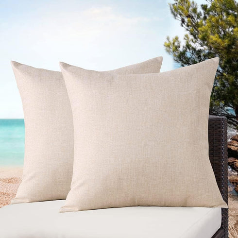 OTOSTAR Pack of 2 Waterproof Outdoor Indoor Throw Pillow Covers 20x20 Inch Garden Decorative Pillow Covers Square Pillowcases Outdoor Patio Cushio...