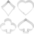 R&M International Casino Playing Card Suits Cookie Cutters, Spade, Heart, Club, Diamond, 4-Piece Set...