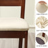 Chair Seat Covers set of 4 Stretch Off white Chair Covers for Dining Room Square Removable Washable Chair Protector Seat Cushion Slipcovers for Ki...