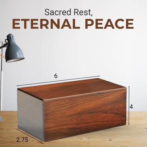 Wooden Urn for Human Ashes, Decorative and Pet Memorial Urn - Keepsake Burial Ash Box - Small (Style1, 6 X 4 X 2.75 inch)...