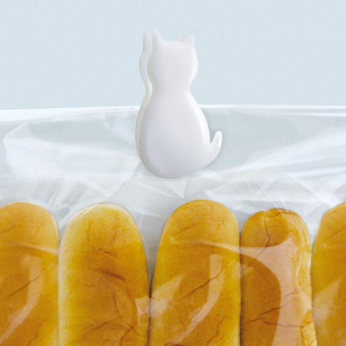Cat-shaped Bag Clips,Chip Clips, Paper Clips, Pack of 6, Made in Japan...