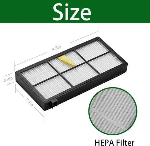 StylishClean12 Pack Hepa Filters Replacement Compatible for Roomba 800 900 series 801 805 850 860 870 877 880 890 891 895 960 961 980 981 985 Robo...