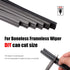 Pack-4 Windshield Wiper Blade Refills 26In, Black Car Wiper Blade, Universal Silicone Frameless Windshield Wiper Blade Refills for Most Cars Buses...