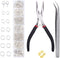 Jump Rings for Jewelry Making Kit, 1500pcs Jewelry Repair Kit for Necklace Bracelet, Lobster Clasps and Closures Repair Supplies Kit with Pliers T...