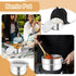 Stainless Steel Camping Cook Pot with Lid and Folding Handle Camping Cookware 1.5L Large Capacity Bento Pot for Camping, Hiking, Picnic...