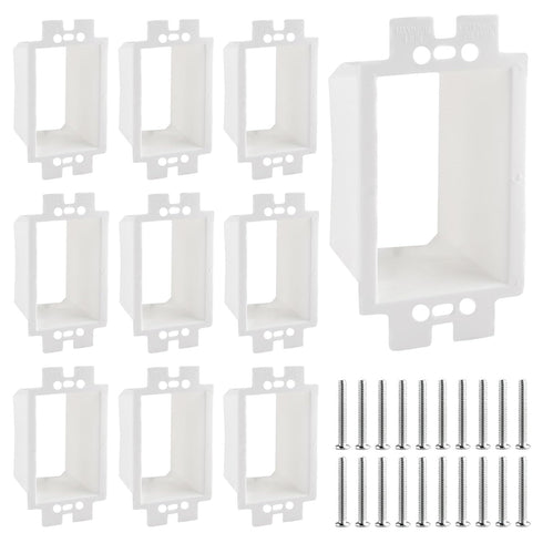 12PCS BE1-2 Electric Box Extender with 24PCS Screws, Electrical Power Outlet Box Extender, Single Gang Box Extender, 1 Gang Power Switch electrica...
