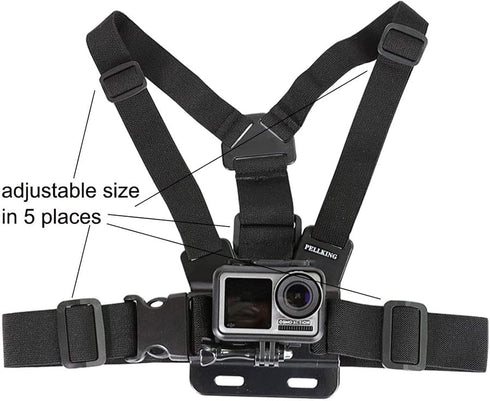 PellKing Mobile Phone Chest Mount Harness Strap Holder Cell Phone Clip Action Camera POV for Samsung iPhone Plus etc......