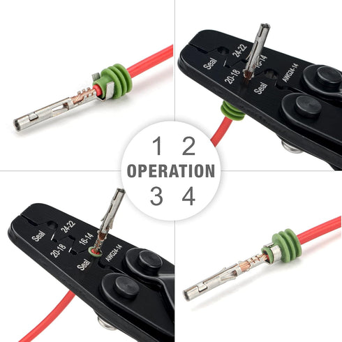iCrimp Delphi Weather Pack Crimper, Metri Pack Crimping Tool, Wire Crimper for Sealed Weatherproof Automotive Electrical Connectors AWG14 to AWG24...
