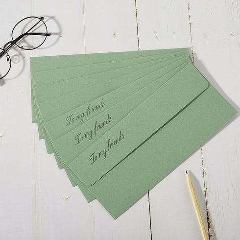 Wishop 50 Pack Sage-Green #10 Business Envelopes Self Seal Standard Envelopes for Office Checks, Business, Letter Mailing Invoices, 4.13 x 9.49 In...
