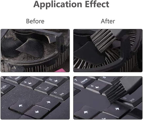 Keyboard Brush,6 in 1 Multi-Purpose Portable Plastic Handle Nylon Anti Static Brush Kit Fit for MacBook Laptop,Phone,Computer Keyboard,Machine,Car...