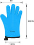 Heat Resistant Silicone Gloves for Cooking, Grilling, and BBQ Non-Slip Grip, Five-Finger Design with Inner Cotton Layer - Perfect for Handling Hot...