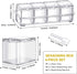 HANHAN Clear Seasoning Boxes 4 PCS, Messar Acrylic Spice Shakers Spice Jars Spice Pots Cruet Jars Condiment Bottles Kitchen Storage Containers wit...