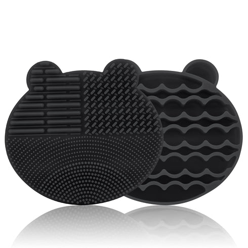 Silicon Makeup Brush Cleaner Mat with Brush Drying manual Make up brush cleaner cleanser machine Cosmetic Brush Cleaner Pad+Makeup Brush Dry Clean...