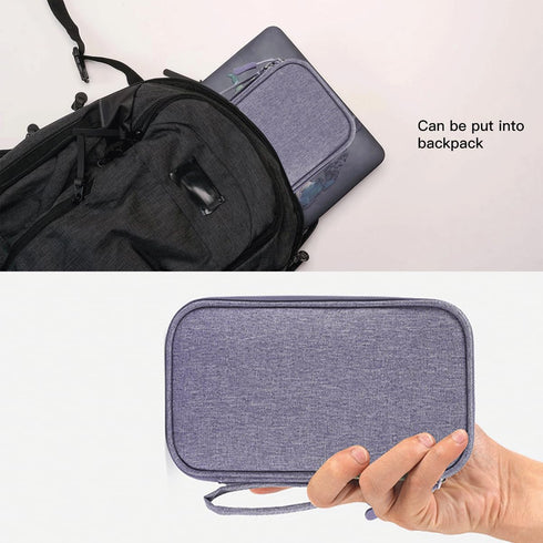 Electronics Organizer Travel Bag, Small Cable Organizer Case Waterproof Accessories Pouch, Travel Electronic Carrying Case for Cable, Cord, Charge...