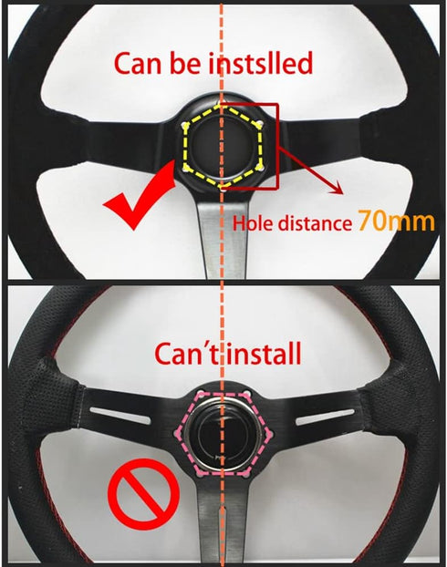 Lumclaw For Logitech G29 G920 G923 13 Inch Steering Wheel Adapter Plate 70mm Pcd Racing Car Game Modification (Black)...