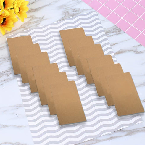Yansanido 12 Pcs 5.5 Inch x 3.5 Inch Brown Cover Pocket Notebook 32 Sheets (64 Pages) Blank Pages 70 Gsm Paper (Brown, Blank)...