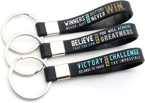 Inkstone Softball Keychains | (12 Pack) Sports Inspirational Quotes | Flexible | Gifts For Your Team, Friends, Colleagues...