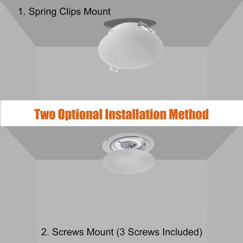 Facon 4.5inch 12V LED RV Puck Light - DLFST4-008/RVR4H-MH34, 3400K Warm White, Full Aluminum Recessed 12Volt Interior Ceiling Lights for RV, Campe...