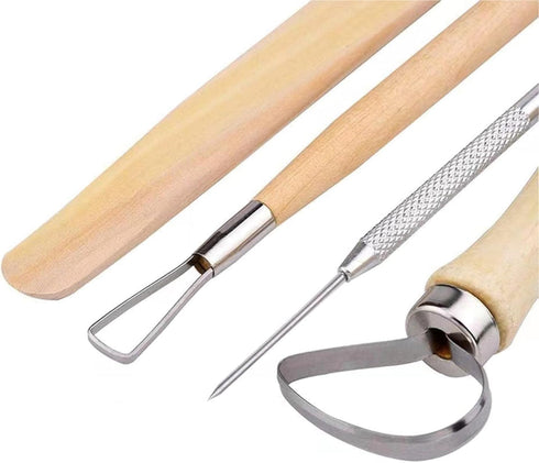 S & E TEACHER'S EDITION 19 Pcs pottery tools & Clay Sculpting Tools, Double Sided Ceramic Clay Carving Tool Set for Pottery Modeling Smoothing....