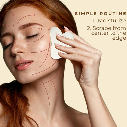 Gua Sha Facial Tools & Jade Roller for Face, Eye & Neck Skin Care, 100% Natural Jade Stone Face Roller Gua Sha Massage Tool, Eye Roller for Puffy ...