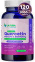LaPura Advanced Quercetin 1000mg Elderberry 200mg Zinc 30mg Supplement 120 Capsules – Non-GMO 3-in-1 Herbal Blend for Immune Boost and Joint Suppo...