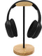 Headphone Stand Nature Wood & Aluminum Headset Hanger Mount Hook Gaming Holder Desktop Earphone Artful Functional Craftmanship Stand for All Heads...