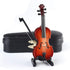 Dselvgvu Wooden Miniature Violin with StandBow and Case Mini Musical Instrument Miniature Dollhouse Model Ornament Home Decoration 393x156x062...