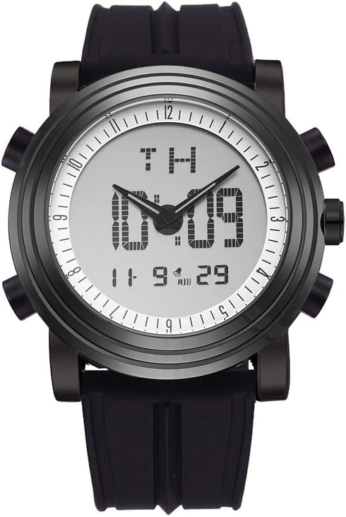 BUREI Mens Analog Digital Sport Watches with Alarm Stopwatch LED Backlight Rubber Strap...