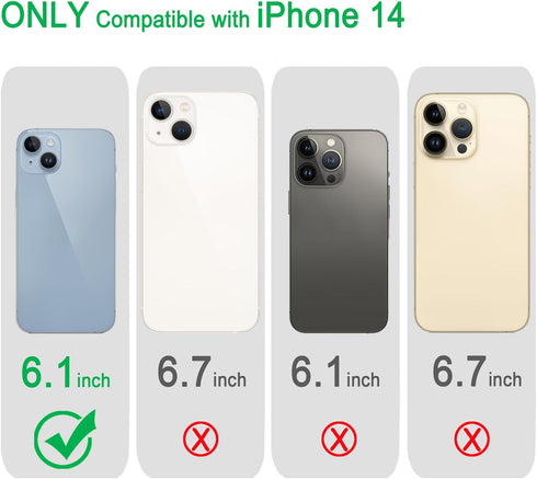 JJGoo Compatible with iPhone 14 Case Clear, Soft Shockproof Protective Slim Thin Phone Bumper Cover Transparent Phone Case...