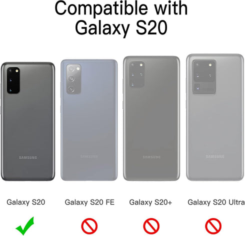 JETech Heavy Shockproof Case for Samsung Galaxy S20, Dual Layer Rugged Protective Phone Cover with Shock-Absorption (Black)...