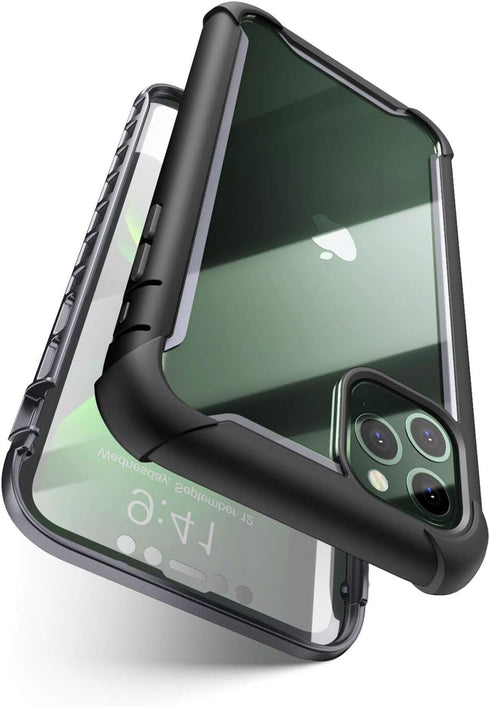 i-Blason Ares Series for iPhone 11 Pro 5.8 Inch (2019 Release), Rugged Clear Bumper Case with Built-in Screen Protector (Black)...