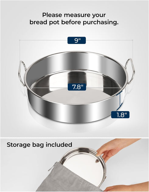 Bread Sling Stainless Steel, Reusable Sourdough Bread Sling Dutch Oven, Nonstick & Easy-to-Clean Sourdough Baking Sling for Dough Transfer...