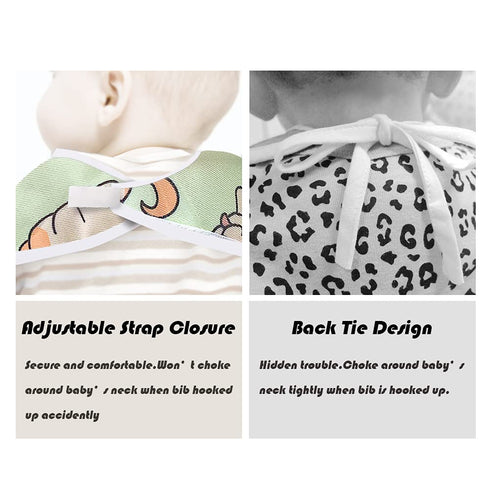 Little Dimsum Full Sleeved Feeding Bib 2 Pack,Baby & Toddler Waterproof Bib Apron,Food Protection Large Pocket Eating Smock 6-36 Months (Little Pu...