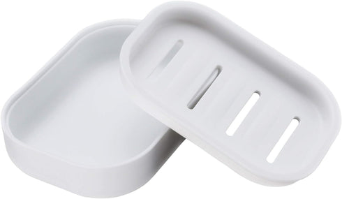 Plastic Soap Dish, Container, Keeps Soap Dry,Easy Cleaning,Drain,White...