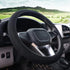 Breathable Stretch Elastic Steering Wheel Cover, Cool in Summer and Warm in Winter, Soft Microfiber Ice Silk Cloth Fabric, Universal 14.5-15 in, F...
