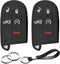 2pcs Compatible with Dodge Durango Challenger Charger Hornet Jeep Compass Grand Cherokee WK Ram Promaster 1500 2500 3500 Chrysler 300 Black Key Fo...