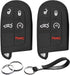 2pcs Compatible with Dodge Durango Challenger Charger Hornet Jeep Compass Grand Cherokee WK Ram Promaster 1500 2500 3500 Chrysler 300 Black Key Fo...