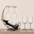 Homya Tabletop Metal Wine Bottle Rack Elevated Vertical Countertop Wine Glass Display Organizer, Dining Table Offers Wine Glasses as Gifts, Holds ...