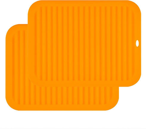 Silicone Trivets Mat Set of 2 Smithcraft 30x22.5cm Big Multi-Purpose Drying Trivet Mat, Pot Holder, Waterproof, Non Slip, Flexible, Durable, Dishw...