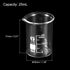 PATIKIL 3Pcs 25ml Low Form Glass Beaker, 3.3 Borosilicate Glass Graduated Printed Scale Measuring Cups with Spout for Kitchen Lab Liquids...