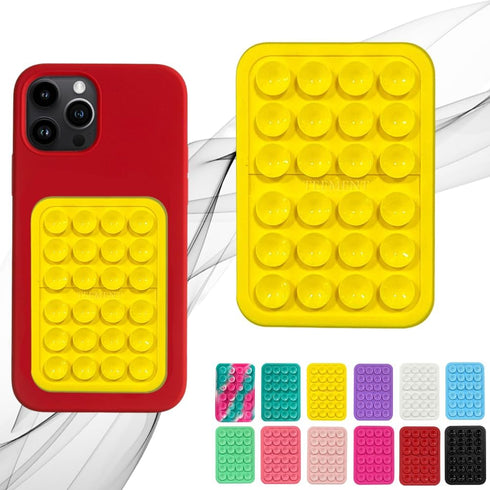 Suction Phone Case Mount, Sillicon Adhesive Phone Accessory for iPhone and Android, Hands-Free Fidget Toy Mirror Shower Phone Holder, Tiktok Video...