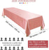 Ruisita Satin Party Tablecloth Table Cover 58 x 102 Inches Wedding Rectangle Bright Silk Tablecloth Table Cover Smooth Fabric Tablecloth Table Dec...