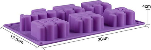 2 Pack Train Auto Car Silicone Molds, Large Size Silicone Mold Pan Tray, Silicone Baking Mold for Muffin Chocolate Cake Cupcake Tart Pie Ice Cube ...