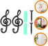 2pcs Coat Hook Music Decor Towel Hooks Wall Mount Guitar Hangers Towels Hanger Musical Note Hanger Hats Rack Wall Hooks Decorative Pant Hooks Purs...