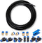 Pneumatic Tubing Black PU Air hose Pipe Tube Kit 6mm OD 4mm ID 39.4ft/12 Meter for Air Line or Fluid Transfer…...