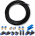 Pneumatic Tubing Black PU Air hose Pipe Tube Kit 6mm OD 4mm ID 39.4ft/12 Meter for Air Line or Fluid Transfer…...