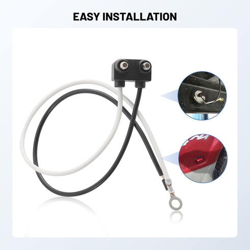 Oyviny 10PCS Truck Trailer 2 Wire Pigtail Harness 10" Long, Right Angle 2 Pin Trailer Light Connector Fits with 2" and 2.5" Side Marker/Clearance ...